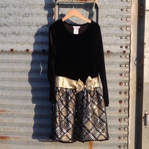 Bonnie Jean Black and Gold Dress